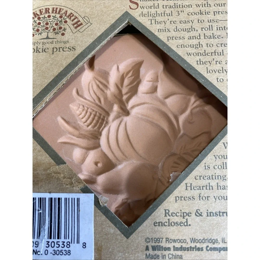 Shaker Hearth Cornucopia‎ Cookie Press 1997 Vintage New 3